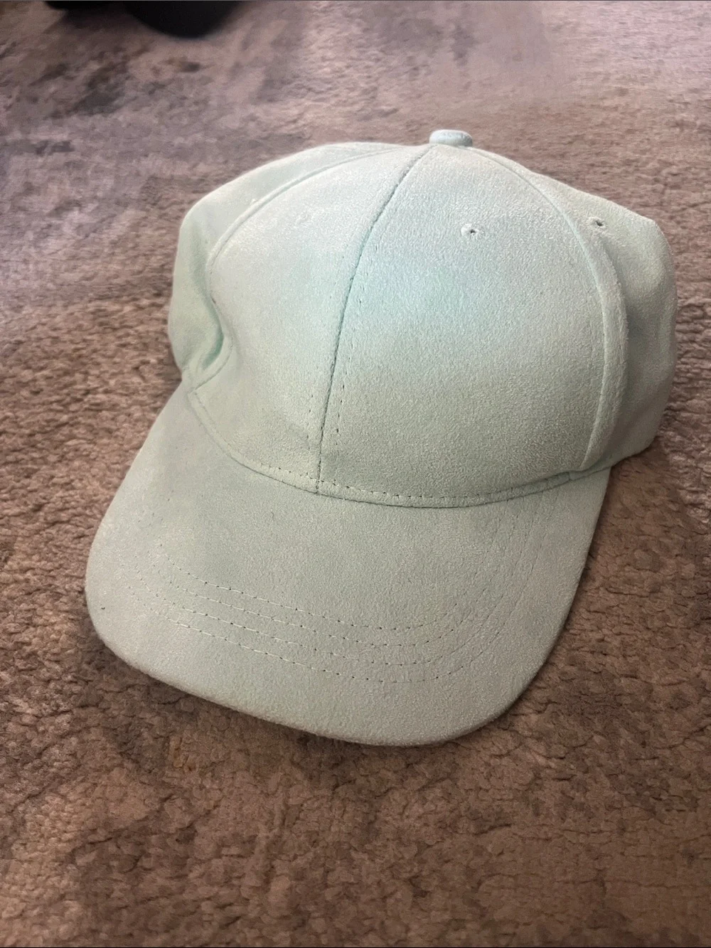 The Accessory Collective New Light Mint Suede Baseball Cap